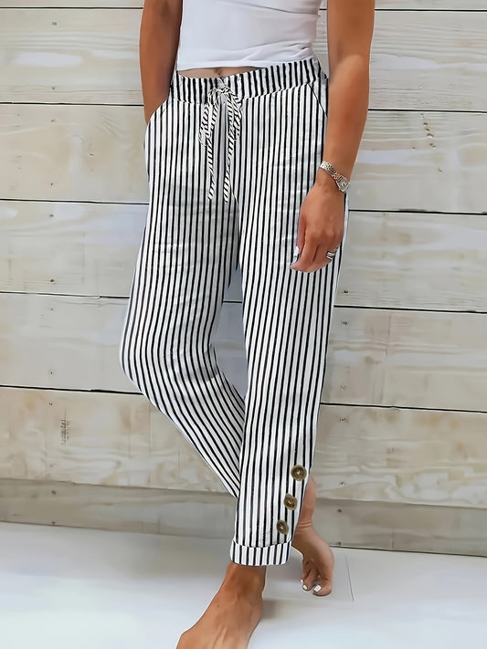 Pantalón de Verano con Cintura Elástica y Tejido Transpirable