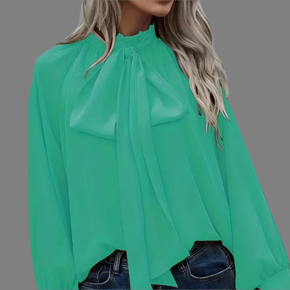 Blusa para Mujer con Lazo y Mangas largas