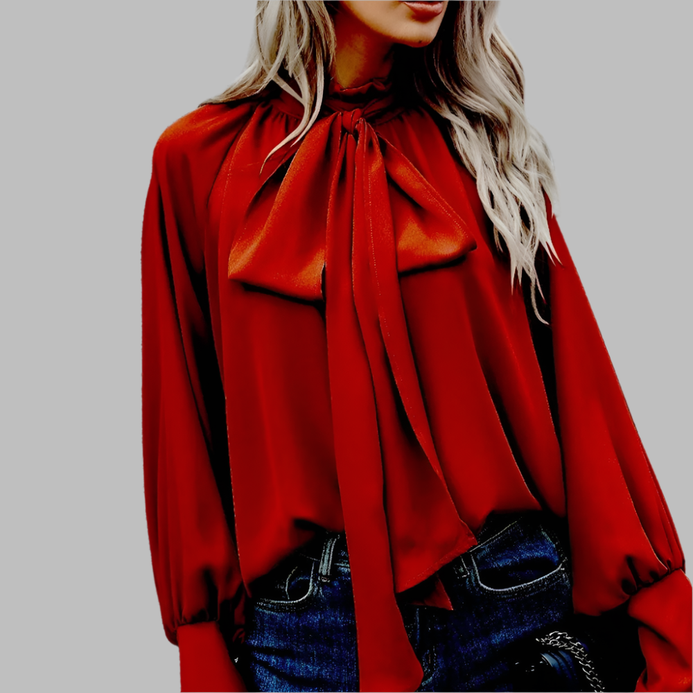 Blusa para Mujer con Lazo y Mangas largas