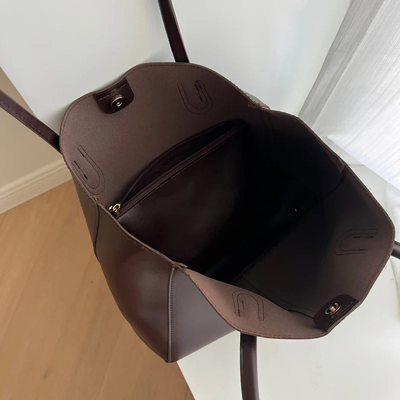 Bolso Tipo Tote Vintage de Gran Capacidad