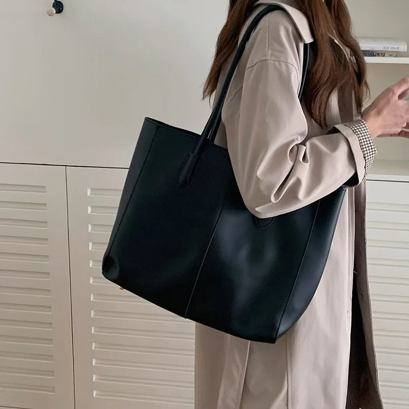 Bolso Tipo Tote Vintage de Gran Capacidad