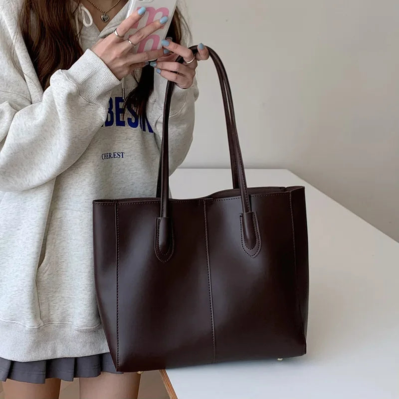 Bolso Tipo Tote Vintage de Gran Capacidad