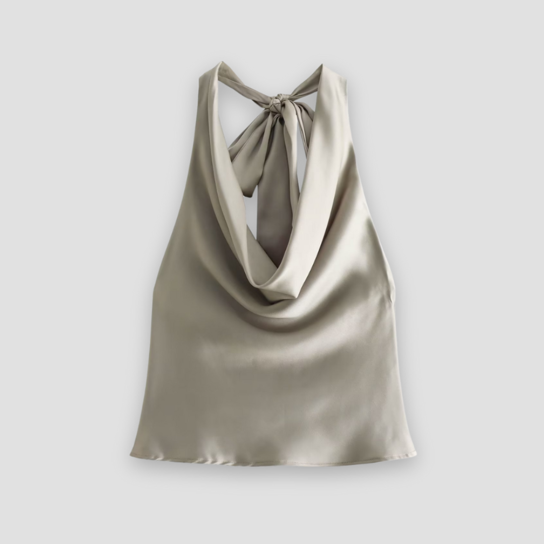 Top Halter con Tejido Suave y Elegante