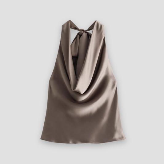Top Halter con Tejido Suave y Elegante