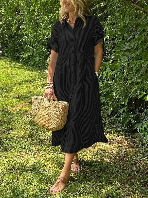Vestido Camisero de Rayas