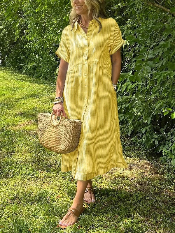 Vestido Camisero de Rayas