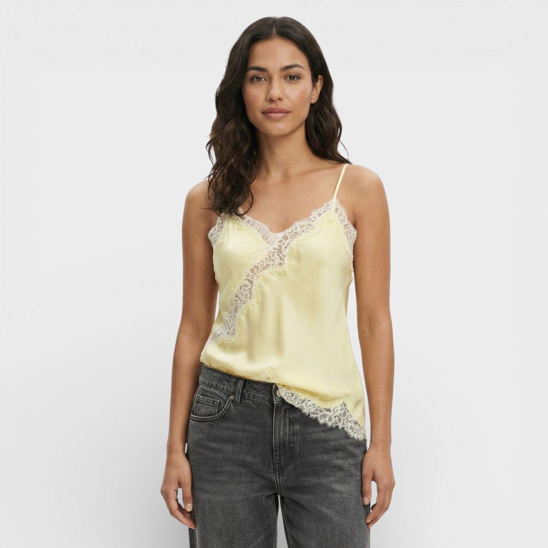 Top Lencero con Encaje de Tirantes
