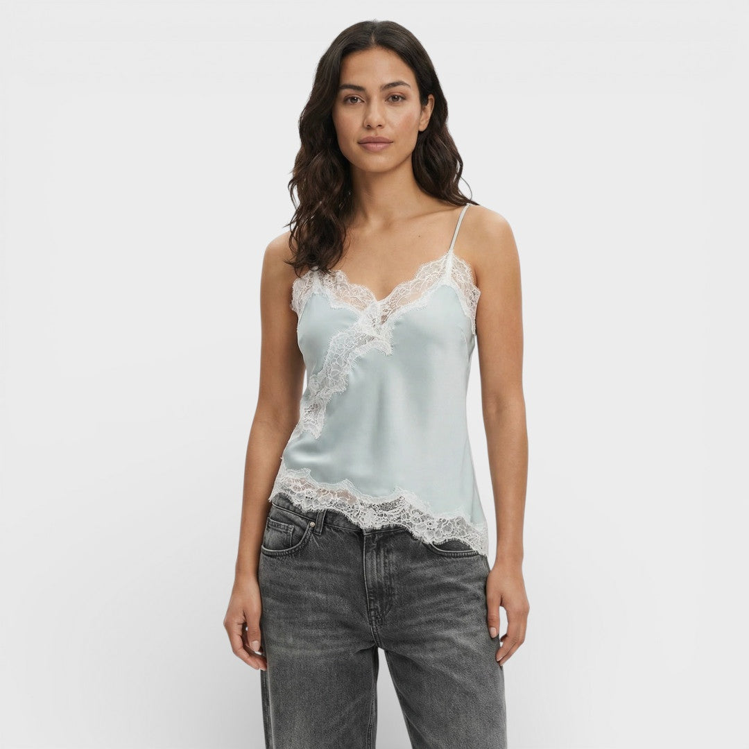Top Lencero con Encaje de Tirantes